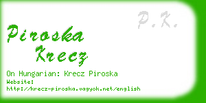 piroska krecz business card
